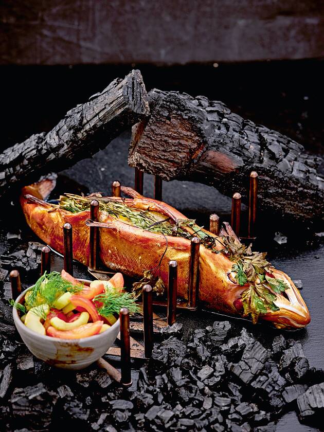 Frischer Fisch vom Grill