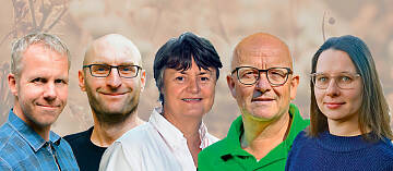 Das kompetente Team der Gartenberatung (v. l.): Philippe Dahlmann, Sven Görlitz, Roswitha Koch, Bundesgartenberater Martin Breidbach und Angela Maria Rudolf