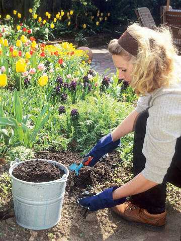 biologisch düngen im GartenKompost liefert dem Boden ideale Nährstoffe.