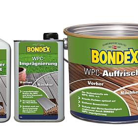 WPC-Pflege-Set bestehend aus: 1 Liter Bondex WPC-Reiniger Konzentrat 1 Liter Bondex WPC-Imprägnierung 2,5 Liter Bondex WPC Auffrischer